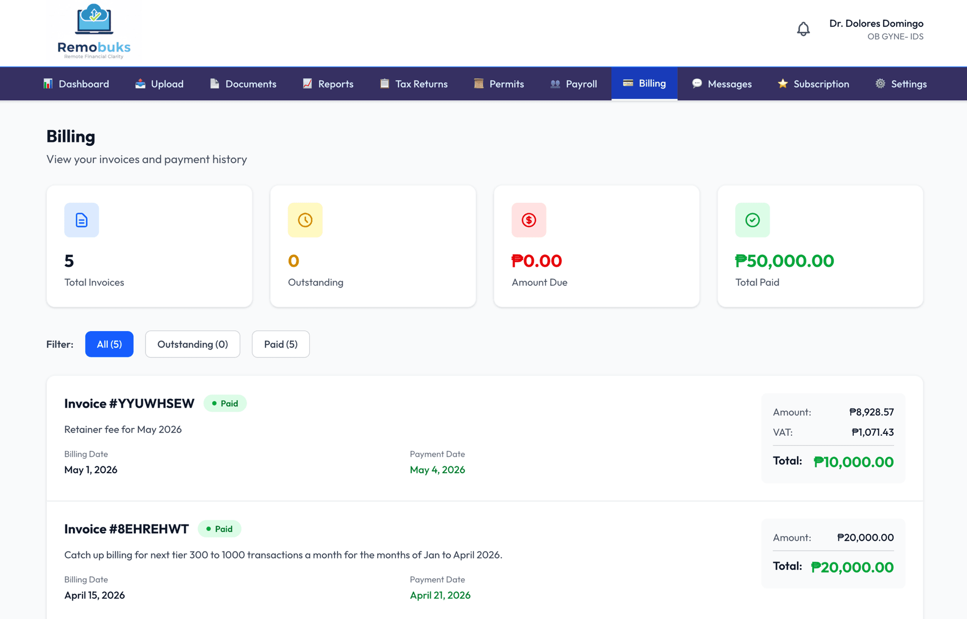 Clear invoices. Simple payments.